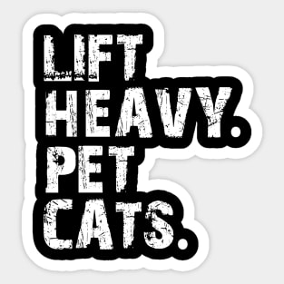 lift heavy pet cats Sticker